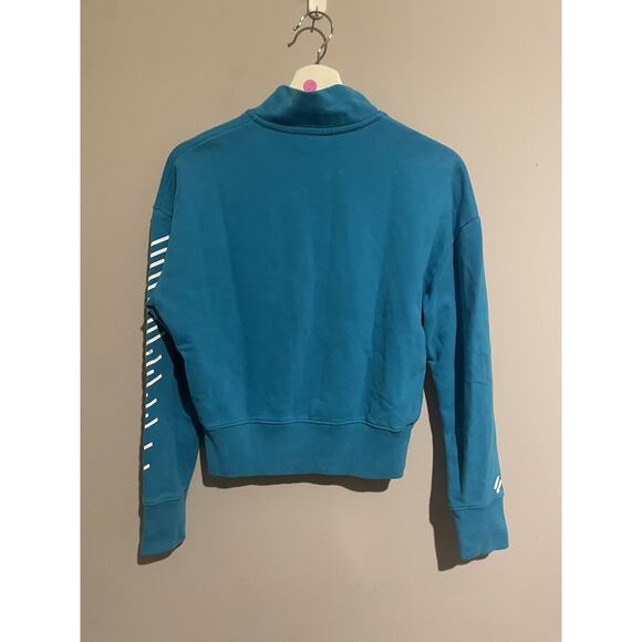 Superdry Code Core‎ Sport Half Zip Sweatshirt Blue Women's Size 2 - Picture 8 of 9